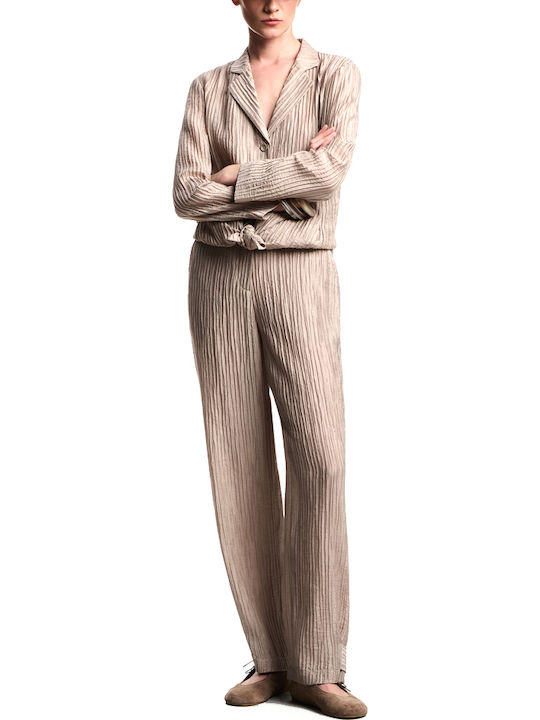 Damen Stoffhose Beige