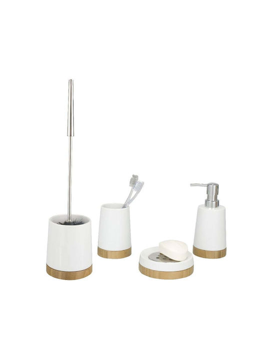 Wenko Wenko Countertop Bamboo Cup Holder White