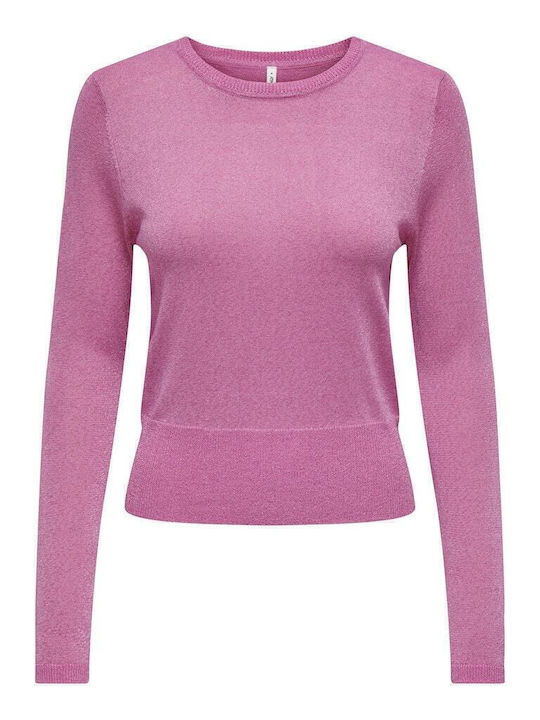 Mella Damen Langarm Kurz Pullover Rosa