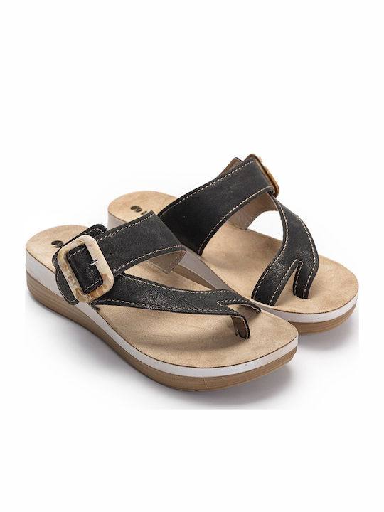 Leather Women's Anatomic Black Sandals
