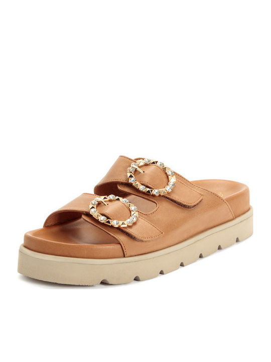 Leather Women's Sandals Tabac