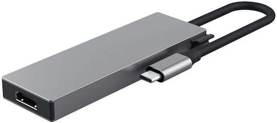 Trust Hub 4 Porturi cu Conectare USB-C / USB-A Gri