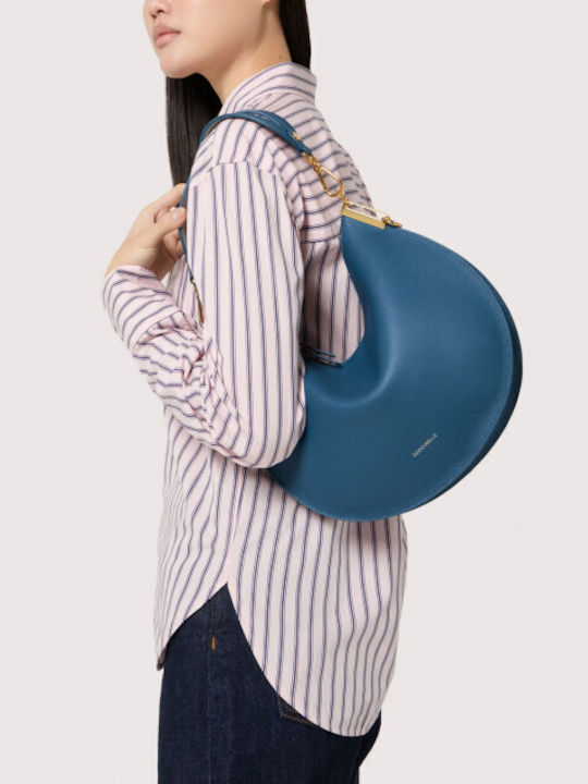 Beige Leather Women's Shoulder Bag