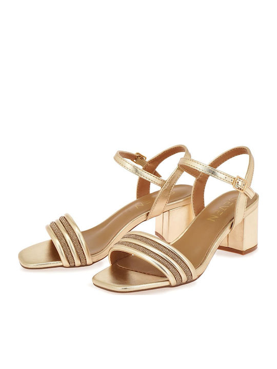 Sandals with Strass Rose Gold