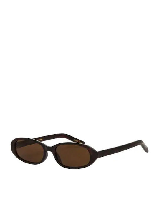 A.Kjaerbede Unisex Sunglasses With Brown Tartaruga Frame And Brown Lens KL2415-008
