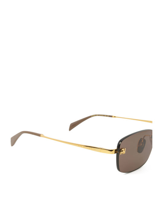 Ana Hickmann Women's Sunglasses with Gold Metallic Frame and Gold Lens AH3333 04F