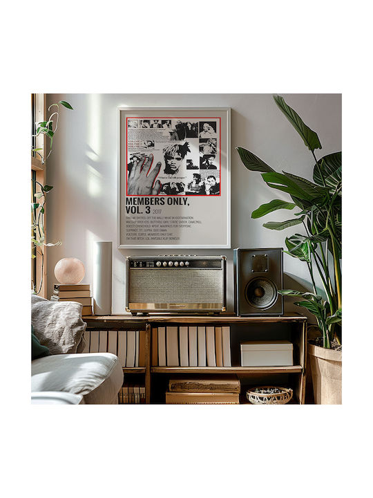 Music Poster Members Only Vol 3 Xxxtentacion Ms713 21cm X 30cm Λευκό Κάδρο Pvc