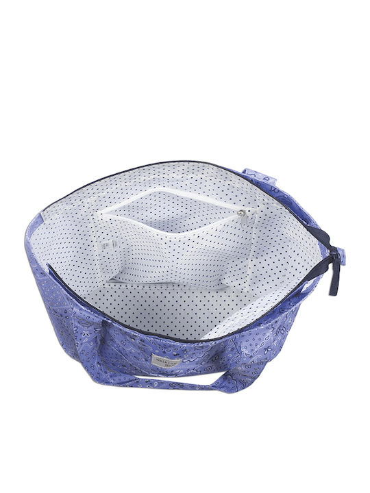 Walking Mum Fabric Beach Bag Light Blue