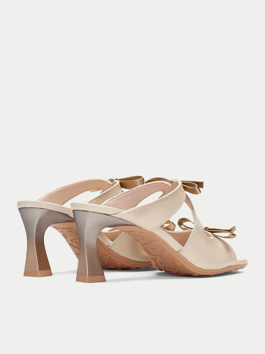 Damen Sandalen Aus Leder Anatomisch Beigen