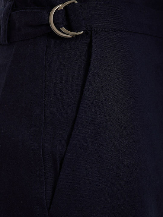 Γυναικεία Βερμούδα Λινή Midnight Bl Blue