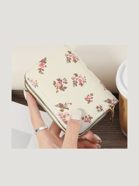 By Queen Elegant Women's Wallet Floral Mini Wallet Double Zipper