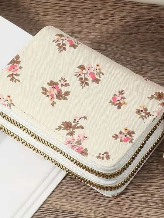 By Queen Elegant Women's Wallet Floral Mini Wallet Double Zipper