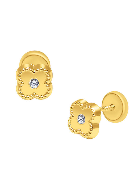 Vergoldete Nieten mit Steinen aus 9K Gold Vergoldete Nieten mit Steinen aus 9K Gold