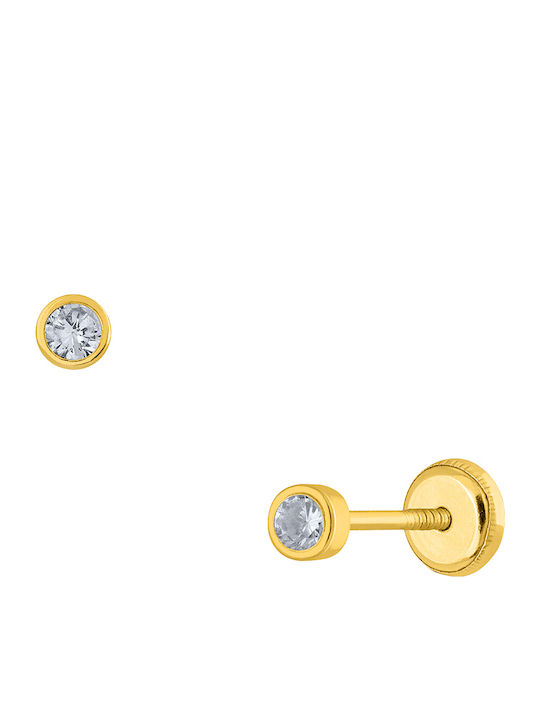 Vergoldete Nieten mit Steinen aus 9K Gold Vergoldete Nieten mit Steinen aus 9K Gold