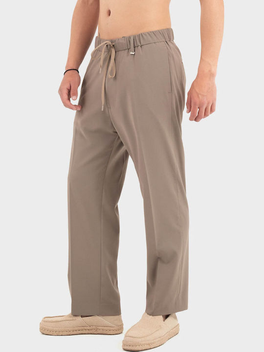 Men's Trousers Elastic in Loose Fit Taupe PA3691 SS26 Taupe