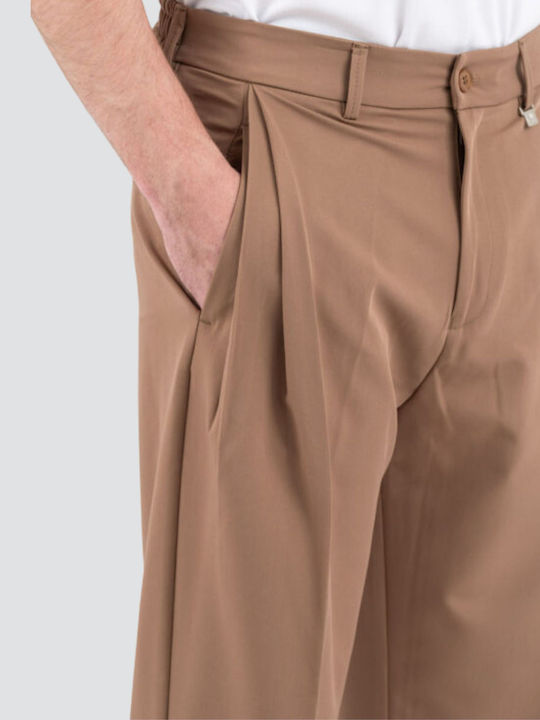 Elastic Trousers in Regular Fit Cinnamon