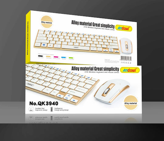 QK3940 Ασύρματο Σετ Πληκτρολόγιο & Ποντίκι Αγγλικό US