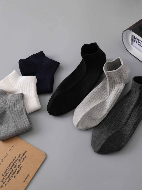 Außergewöhnlich Dünne Herren Kurze Socken Set Aus 2 Paar Weiß-Grau Außergewöhnlich Dünne Herren Kurze Socken Set Aus 2 Paar Weiß-Grau