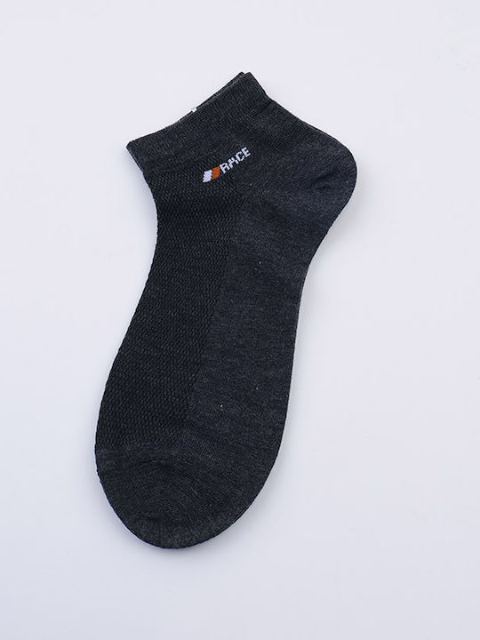 Kurze Herren Socken mit Buchstaben 3 Paare Grau