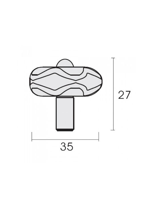 Conset C554 Furniture Knob Metallic Satin Chrome C554-0/838