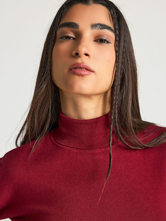 Γυναικείο Πουλόβερ Βαμβακερό Ζιβάγκο Wine Red