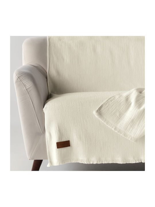Kentia Maxton 26 Three-Seater Sofa Throw Jacquard 180x280cm Ecru