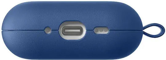 AmazingThing Θήκη Δερμάτινη με Γάντζο σε Μπλε χρώμα για Apple AirPods Pro 3