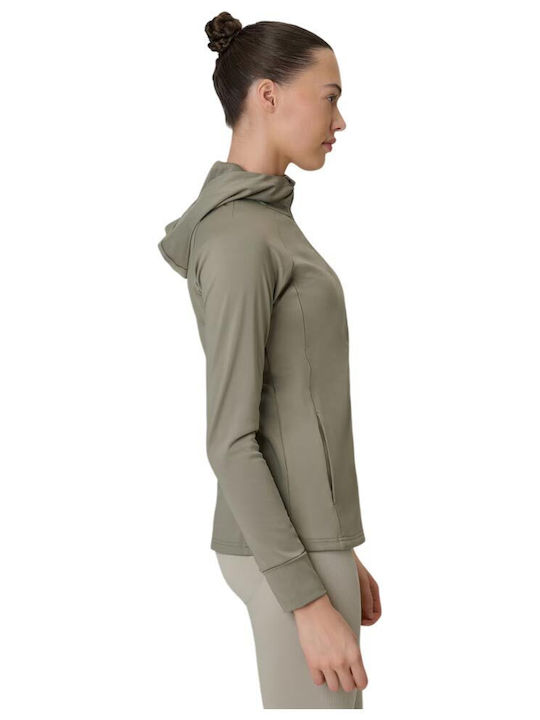 Functional Women's Sweatshirt Cardigan Khaki