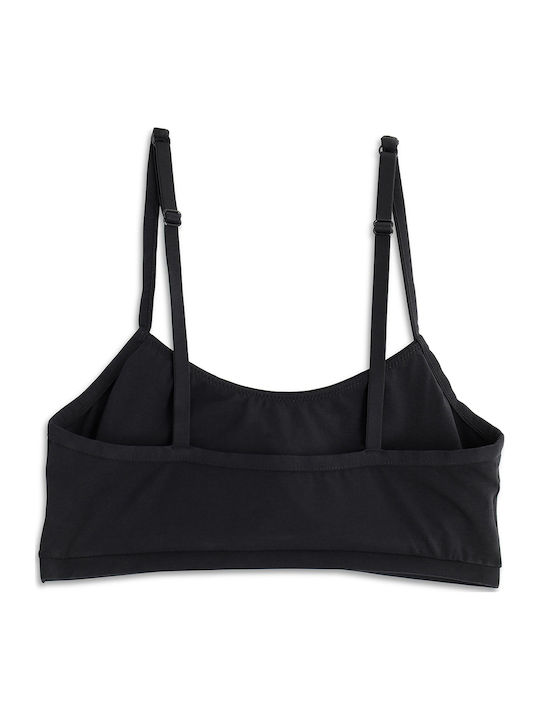 Women's Sports Bra Black with Removable Padding