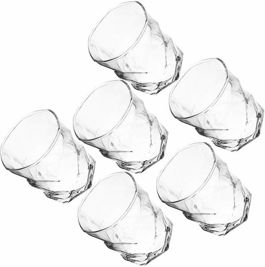 Kadax Set Brillen Whiskey Wasser aus Glas 330ml 40159 6 Stück
