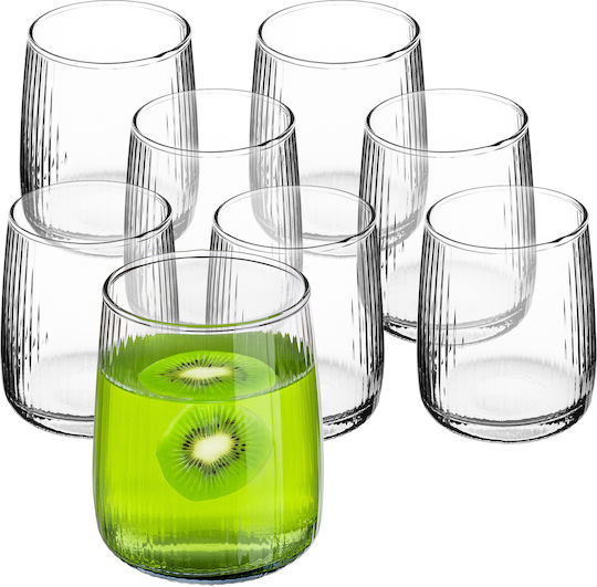 Kadax Set Pahare Apă Bere Cocktail Sticlă Portocalii 310ml 8 Bucăți