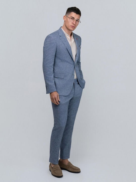 Summer Men's Suit Blue