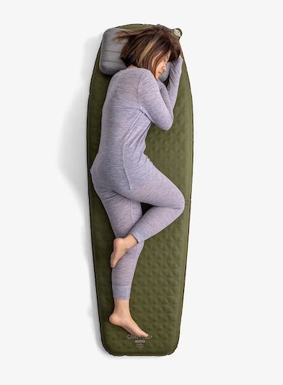 Sea to Summit Mat Self-Inflating Single Camping Sleeping Mat 75x28cm Thickness 16cm Green