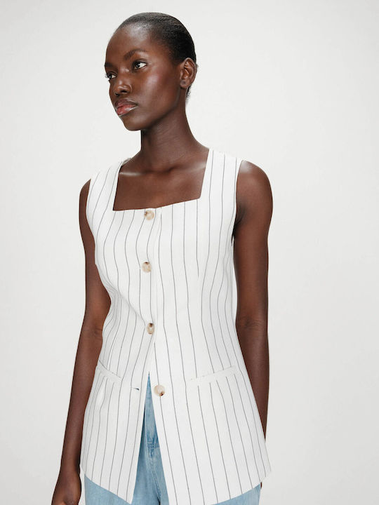 White Women's Vest