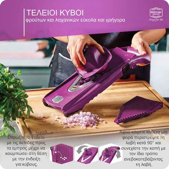 Borner Μαντολίνο Κουζίνας V5 Powerline Starter Set 6 Τεμαχίων-μωβ