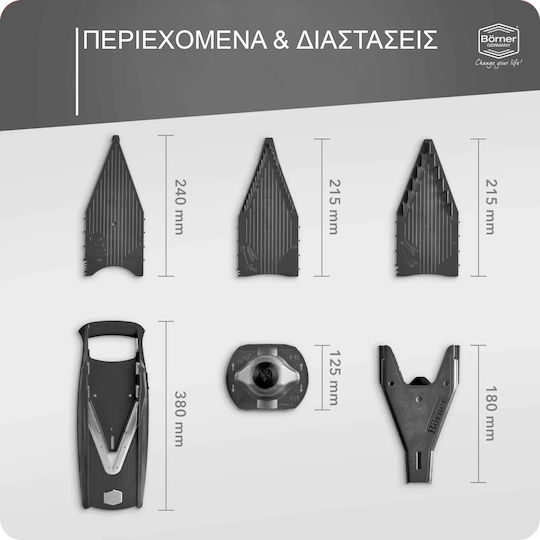 Borner Μαντολίνο Κουζίνας V5 Powerline Starter Set 6 Τεμαχίων-γκρί