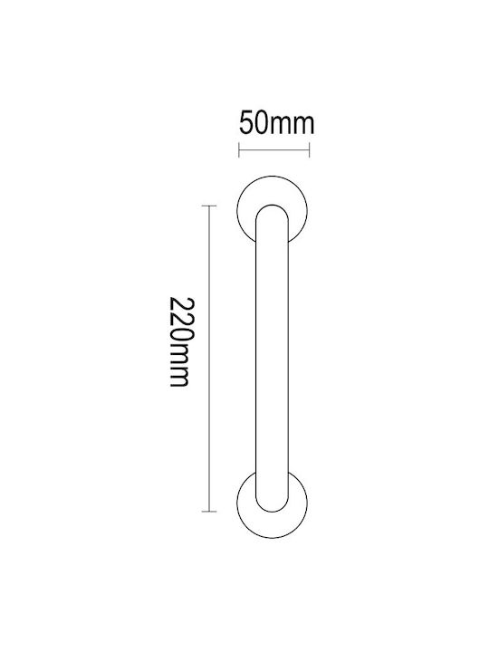 Viometale Front Door Handle With Plate 220mm (Distance Between Lock Centers 220mm) Bronze
