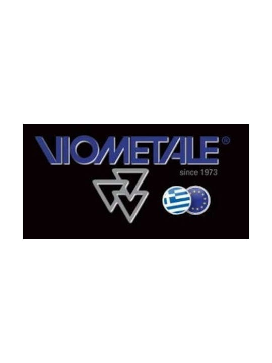 Viometale Middle Door Lever with Plate Pair (Distance Between Lock Centers 75mm) Chrome