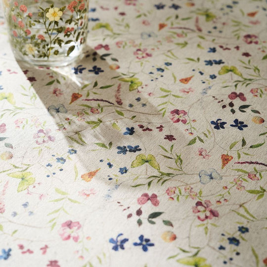 Gofis Home Τραπεζομάντηλο Lauren 650 Μπεζ 135x135εκ.
