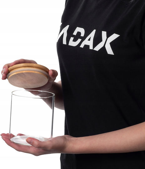 Kadax Vază Cereale cu Capac Sticlă Transparentă 800ml