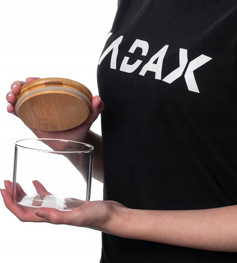 Kadax Βάζο Δημητριακών με Καπάκι Γυάλινο Διάφανο 550ml