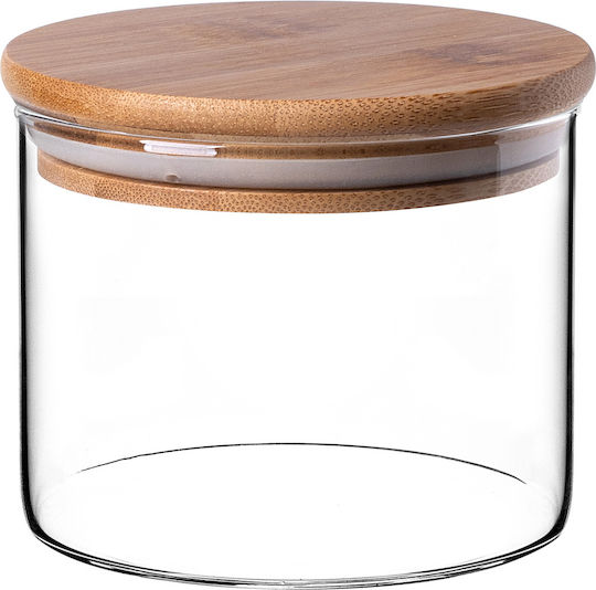 Kadax Set of 3 Glass Transparent Cereal Jars with Lid 550ml 3 Pieces