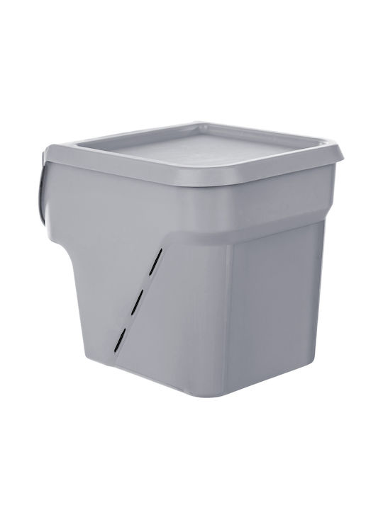 Kadax General Use Vase with Lid Plastic Gray 26.5x26x33cm