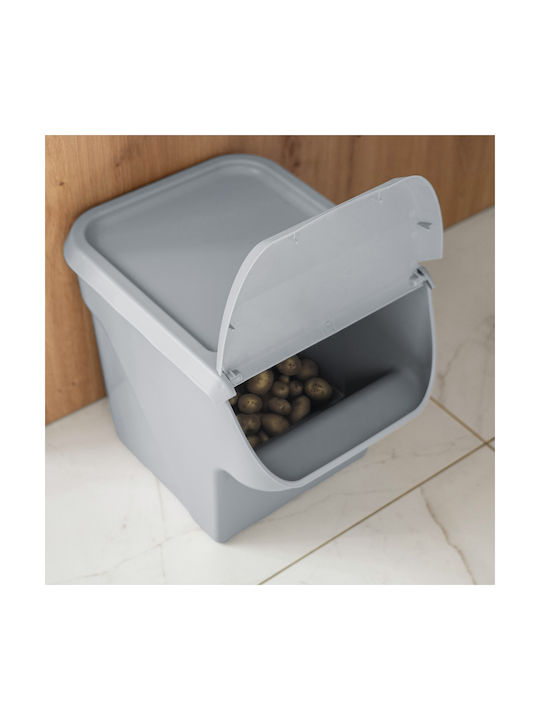 Kadax General Use Vase with Lid Plastic Gray 26.5x26x33cm