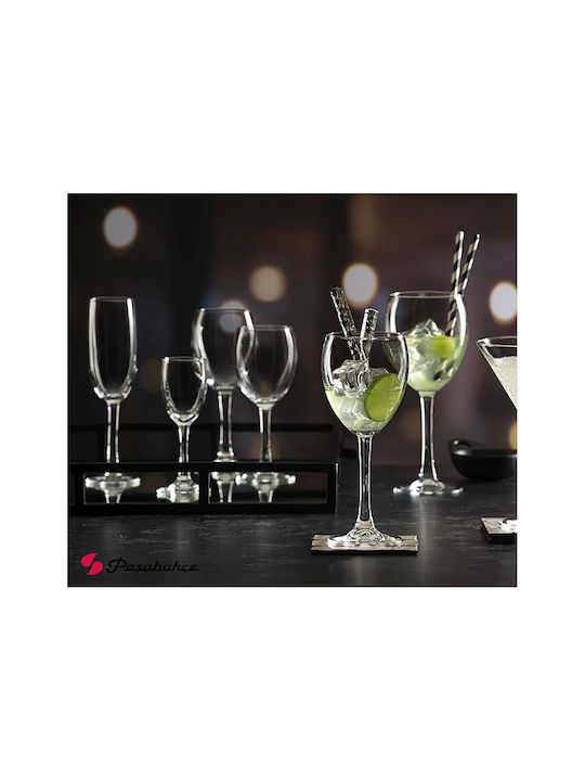 Espiel Imperial Set Glasses for White Wine Made of Glass in White Color Goblets 3 Pieces