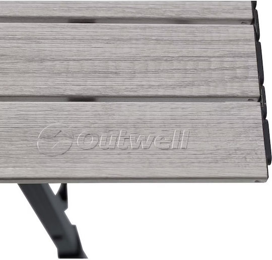 Outwell Τραπέζι Αλουμινίου για Camping Πτυσσόμενο 90x19x11cm Γκρι