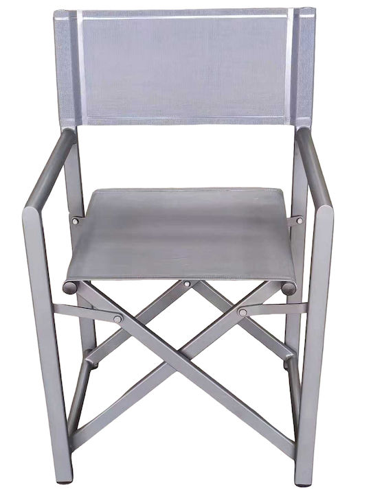 ArteLibre Gartenstühle Aluminium Regisseur Dunkelgrau 56x48x86cm