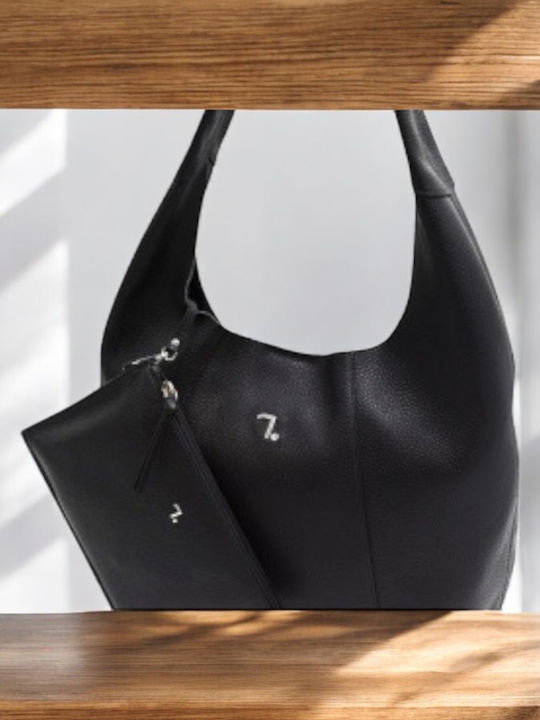 Leder Damen Umschlag Schwarz