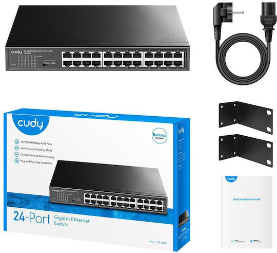 Cudy GS1024 v4 Unmanaged L2 Switch με 24 Θύρες Gigabit (1Gbps) Ethernet