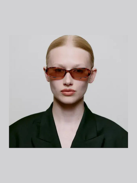 A.Kjaerbede Unisex Sunglasses With Brown Tartaruga Frame And Brown Lens KL2415-002